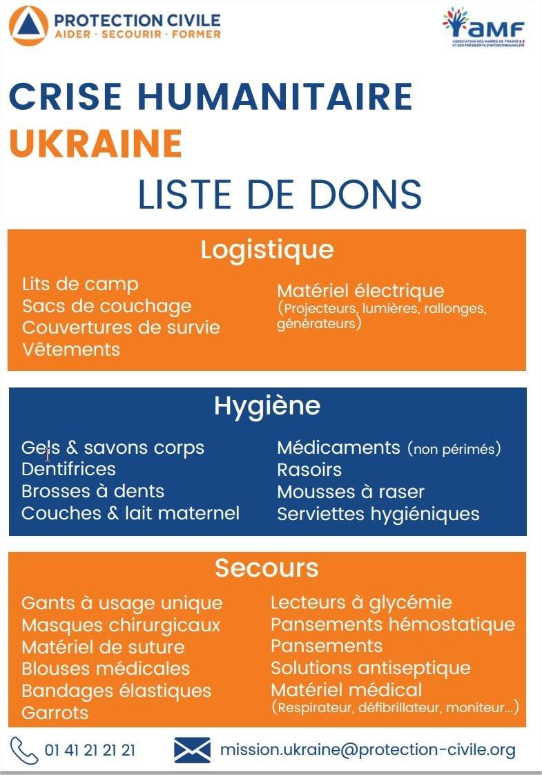 Aide de ukraine