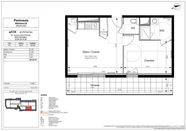 Appartement F2 à vendre - 2 pièces - 40.33 m2 - ARZON - 56 - BRETAGNE - Century 21 Ar'Zon Immobilier