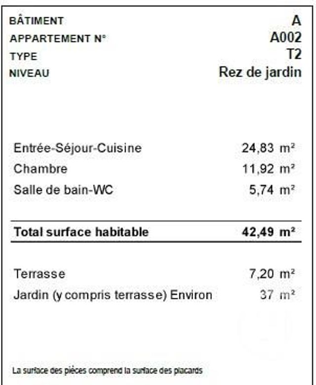 Appartement T2 à vendre - 2 pièces - 42.49 m2 - ARZON - 56 - BRETAGNE - Century 21 Ar'Zon Immobilier