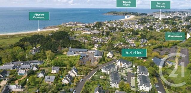 Appartement T2 à vendre - 2 pièces - 42.49 m2 - ARZON - 56 - BRETAGNE - Century 21 Ar'Zon Immobilier