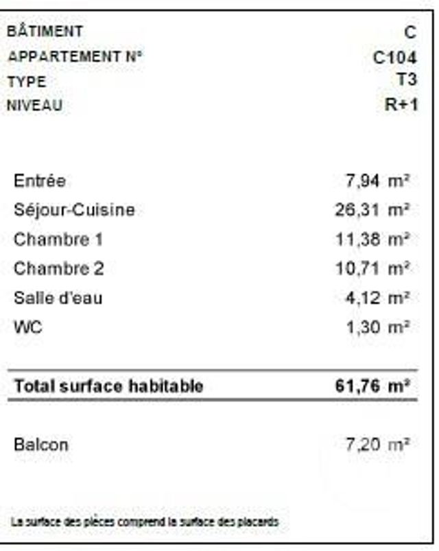Appartement T3 à vendre - 3 pièces - 61.76 m2 - ARZON - 56 - BRETAGNE - Century 21 Ar'Zon Immobilier