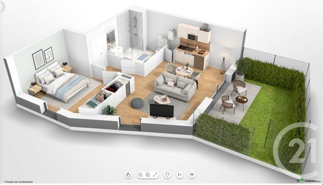 Appartement F2 à vendre - 2 pièces - 45.84 m2 - ARZON - 56 - BRETAGNE - Century 21 Ar'Zon Immobilier